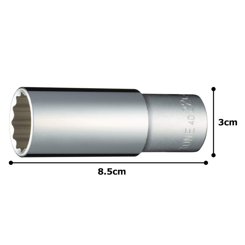 Tone Deep Socket (12 Angles) HP4D-22L Insertion Angle 0.5 inch