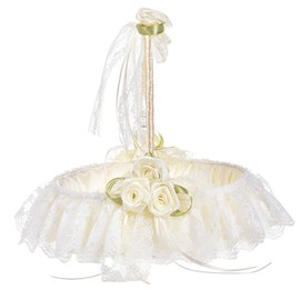 BESPORTBLE 1 x lace flower basket, wedding basket, flower basket, bridal girl flower basket for wedding party, flower girl