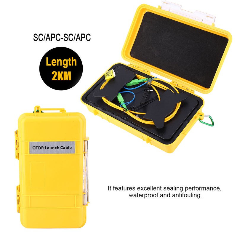 OTDR Launch Cable Box SM Sc APC-Sc APC 2km Dead
