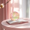 Valentines Day Iridescent Pink Crackle Globe Desk Night Light, Steay