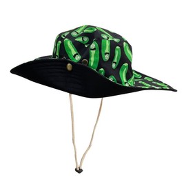 KGM Cool Pickle Cucumber Style Print Festival Bucket hat (Boonie Black)