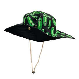 KGM Cool Pickle Cucumber Style Print Festival Bucket hat (Boonie Black)