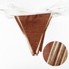 32Ft Brown Party Decorations Boho Pennant Banner Ombre Brown Fabric