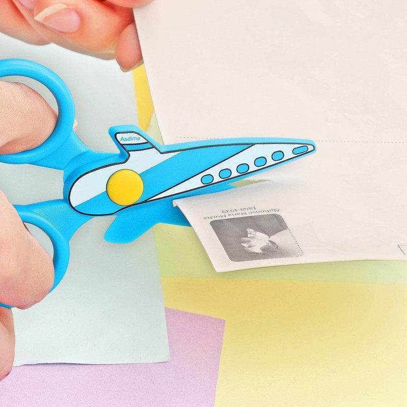 Asdirne Children Scissors, Kid Safety Scissor for Preschool Toddler, Arts