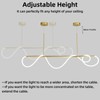CdaAchRei 78.74" Kitchen Island Lighting,Adjustable Height Linear Chandelier,Led Dimmable Aluminum