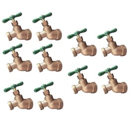 EZ-FLUID PLUMBING 1/2" FIP X 3/4" MTH Male Hose Threaded Hose Connector Hose Bib,Heavy Duty Brass No-Kink Hose Bibb Water Faucet,Outdoor Garden Hoses Spigot Shut Off Valve Hose Facuet Bibs (10 Packs)