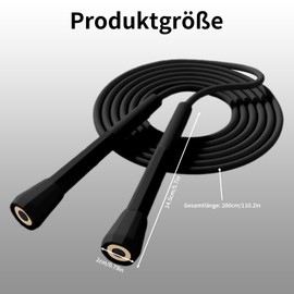Huotflame Verstellbares Speed Jump Rope - Sechskantiger Stiftgriff, 2.8M PVC Seil, Transparente Griffe, Für Fitness, Outdoor-Training, Schulsport & Wettkampf, Schwarz & Lila (Schwarz)
