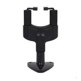 AIMALL Guitar Wall Mount Hanger Padded Holder Hook Keeper Bass Ukulele Banjos Auto, Durable Resin Plastic, Space-Saving, Easy Installation, 5.9x3.66 inches, Black