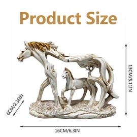 MOTRAIN Hand-Crafted Resin Hollow-Out Horse Sculpture, Innovative Horse Statue Ornament for Balcony, Garden, Living Room & Office Desk, Unique Animal Figurine Home Decor and Gift Idea