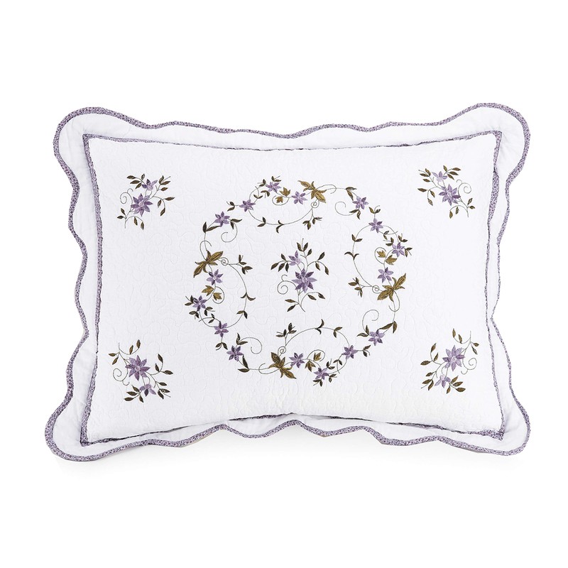 Modern Heirloom Collection Gwen Quilt Set, Full Queen, Purple