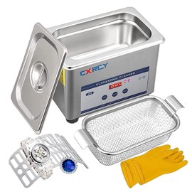 CXRCY 0.8L Ultrasonic Jewelry Cleaner Professional Cleaner Machine for Jewelry Eyeglasses Dental Instruments Rings Diamond Parts Circuit Board Watch