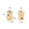 sourcing map Hexagonal Coupling 4 mm Bore Motor Hexagonal Brass