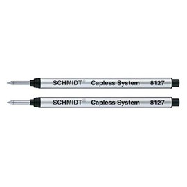 Lamy Schmidt: Large Capless S8127 Rollerball Refill, Black Ink, Pack of 2