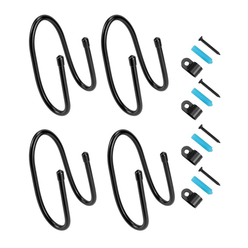 QWORK® Skateboard Hanger, Skateboard Wall Mount, 4 Pack, For Snowboards,