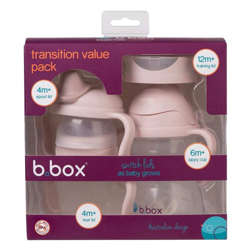b.box Sippy Bottle to Cup Transition Value Pack for Babies