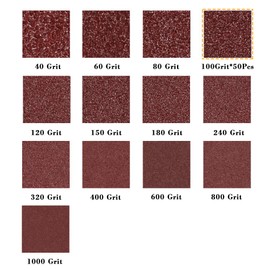 SPEEDWOX 50 Pcs Triangle Sanding Pads Hook and Loop 100 Grit Oscillating Sanding Pad 90mm 6 Holes Fit 3-1/2 Inches Oscillating Multi Tool Detail Sander Sandpaper Triangle Sanding Discs Sanding Tool