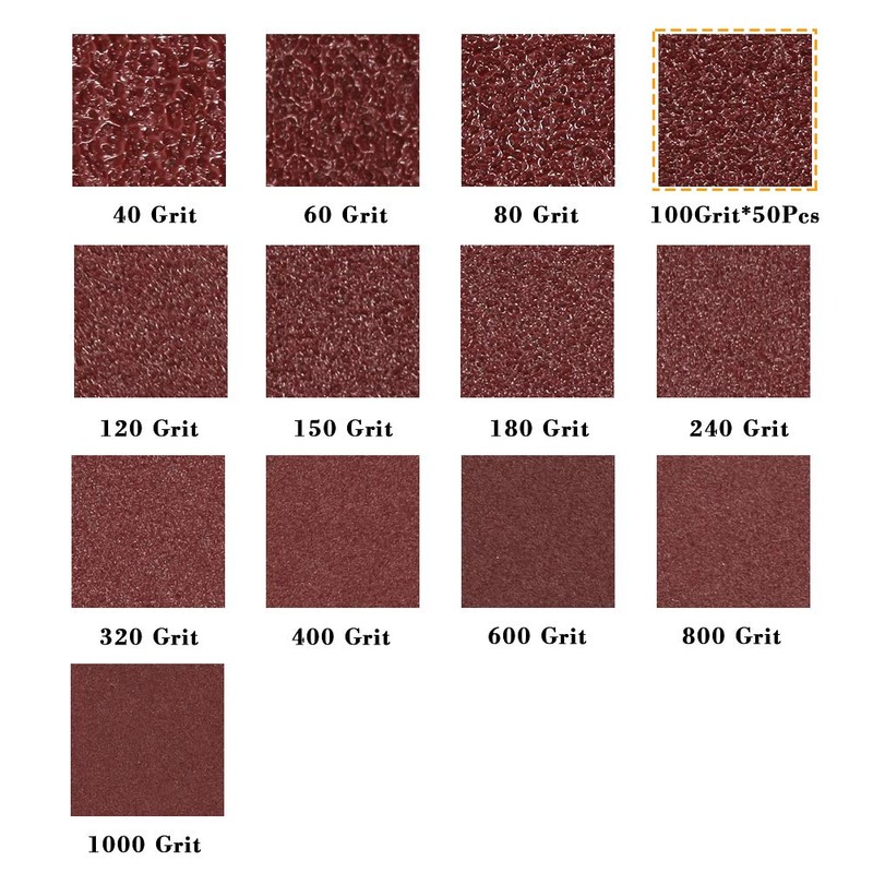 SPEEDWOX 50 Pcs Triangle Sanding Pads Hook and Loop 100