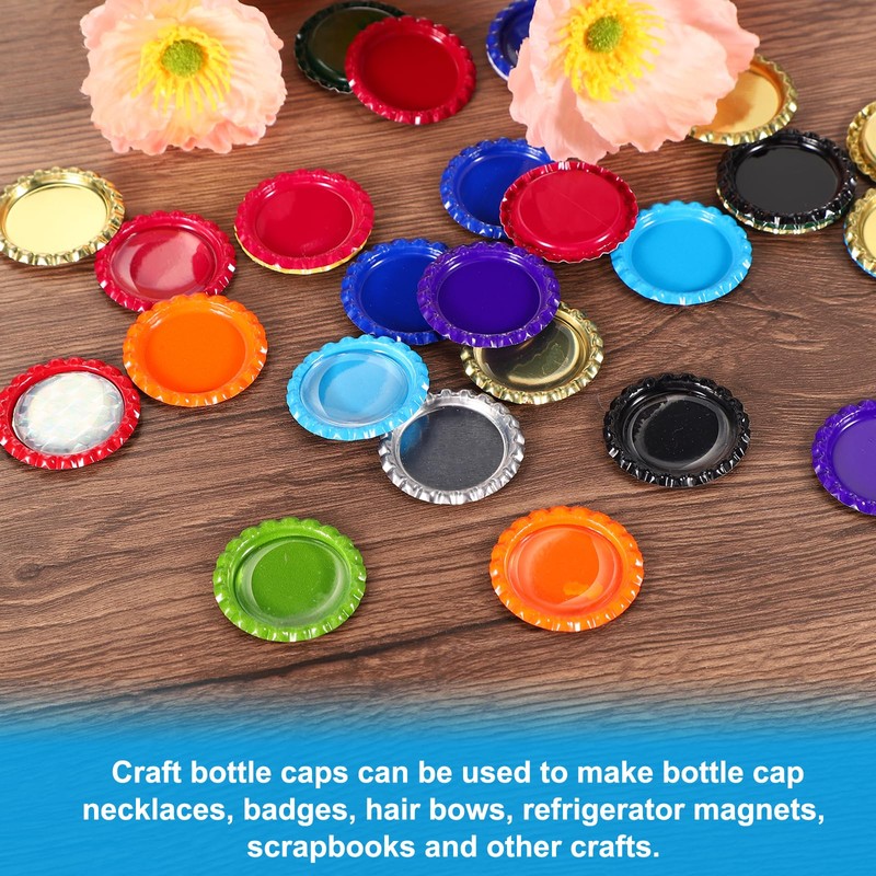 PATIKIL 40 Set Bottle Caps for Crafts, 1 Inch Double