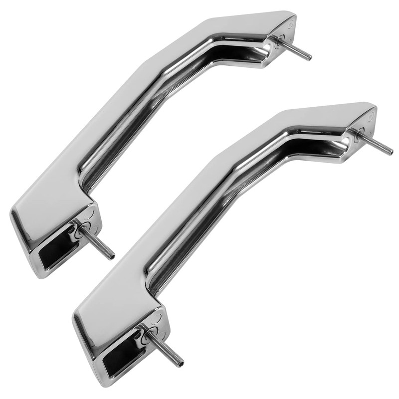 johntruck 12498996 Silver Smooth Chrome Billet Hood Handles for All