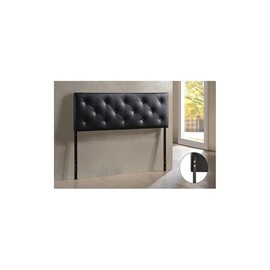Baxton Studio Bedford Queen Sized Headboard, Black
