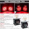 LINKITOM 12V Submersible Square Led Trailer Light w/Steel Mounting Boxes
