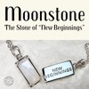 Genuine Moonstone Necklace 925 Sterling Silver Necklace for Women. Moonstone