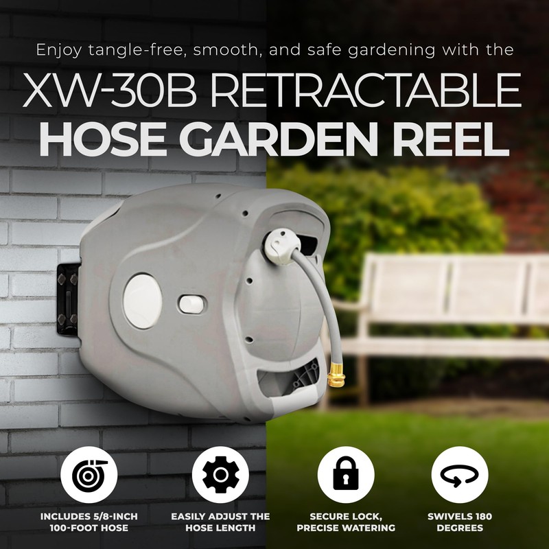 Sunneday 110946 100 ft. Retractable Garden Hose Reel