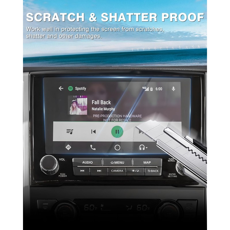 Karltys 2 Pack Screen Protector for Nissan Titan PRO 4X