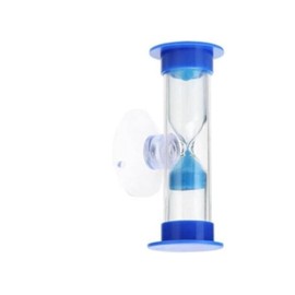 2 Minute Sand Timer for, Toothbrush Timer for 2mins / 3mins Sand Clock Timer Plastic Suction Cup Hourglass Sandglass Desktop Ornament Party Favors（Blue ）