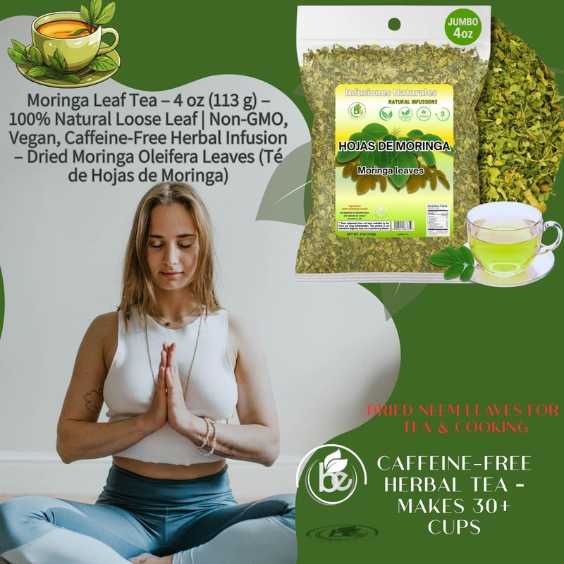 Moringa Leaf Tea – 4 oz (113 g) – 100%