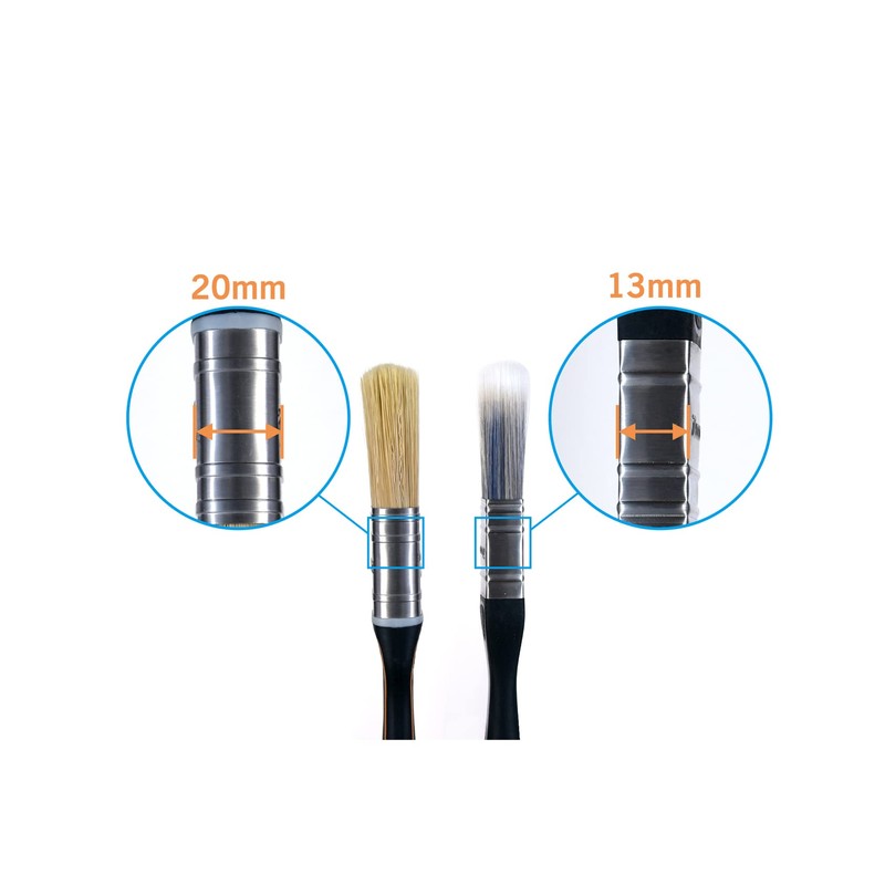ROLLINGDOG Chalk Paint Brush 25mm - with Thick Flagged Tips