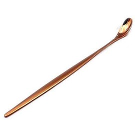Cuchara agitadora de cobre puro, vajilla de cobre, cuchara de bar larga, 10 pulgadas, cobre puro, calibre pesado, forjado a mano