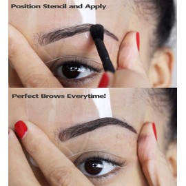 Reusable Eyebrow Stencil Kit - Eyebrow Stencils for Women & Men - Brow Shaping Stencil for Immaculate Eye Brows - Superior Microblading Eyebrow Set - Popular Eyebrow Template for All Eyebrow Shapes