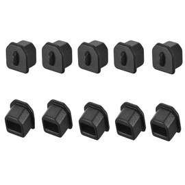 LAMPVPATH 10 Pcs USB B Female Port Plug, USB B Female Anti Dust Cover Plug Protector Stopper Cap
