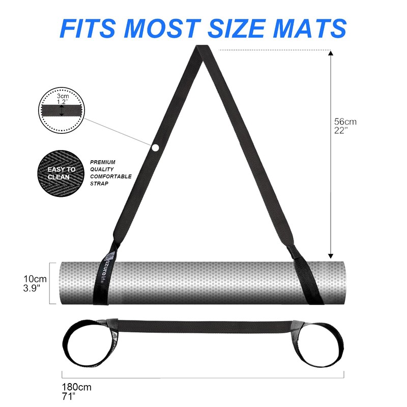 A AZURELIFE [MAT NOT Included] Yoga Mat Sling, Yoga Mat