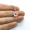 Silver Tone Sunshine Pendant Necklace Handmade