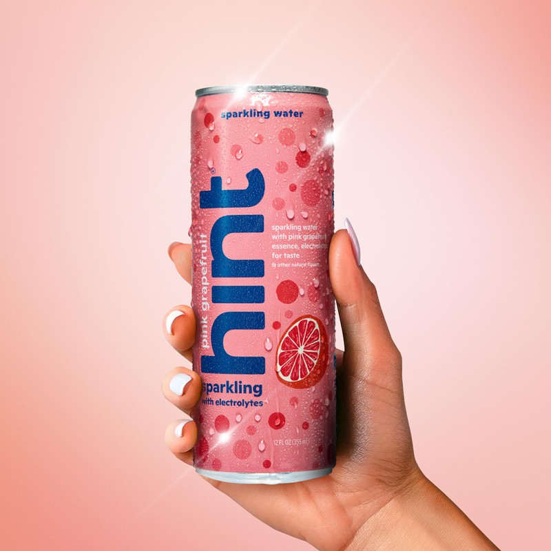 Hint Sparkling Water, Pink Grapefruit - Carbonated Fruit-Infused Water with