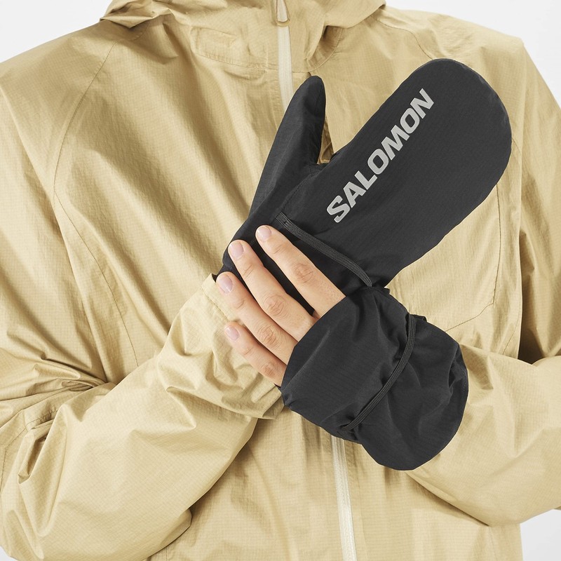 Salomon Bonatti Waterproof Mitten Unisex, DEEP BLACK/Reflective Charcoal