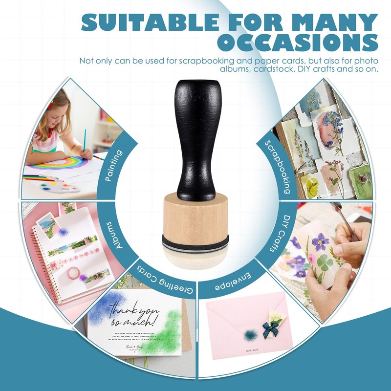2 Pack Ink Blending Tool with 40 Replacement Foam Pads,