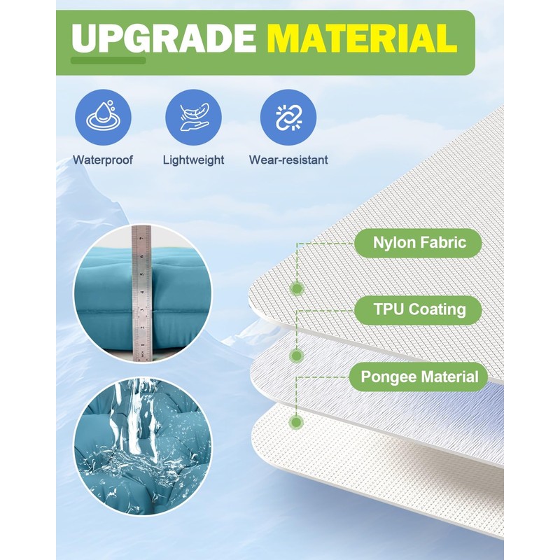 Rantizon Self Inflating Camping Mat, 2025 Upgraded Version Portable Ultralight