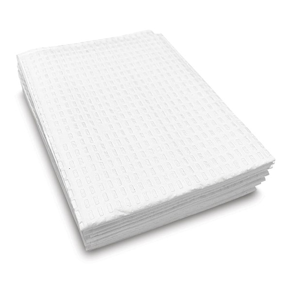 BodyMed 3 Ply Tissue Professional Towels - Disposable Paper Towels - 13-Inch x 18-Inch - Case of 500 - White