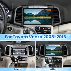 [4G+64G] Android 13 Car Radio for Toyota Venza 2008-2016, Wireless Carplay Android Auto, 9 inch IPS Touch Screen Stereo with GPS, Bluetooth, WiFi, FM Radio+ AHD Backup Camera+MIC