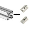 24 PCS Half Round T Slot Nuts with Roll-in Spring
