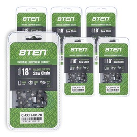 8TEN Full Chisel Skip Tooth Chainsaw Chain 18 Inch .058 3/8 68DL For Husqvarna 455 Rancher 372XP Jonsered 2165 (6 Pack)