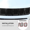Compatible with Jeep Compass 2017-2020, 7PCS Mesh Grille Inserts Grill