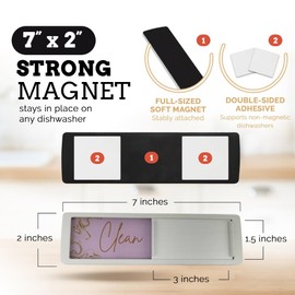 Pretty Inappropriate Dishwasher Magnet Clean Dirty Sign, Dishwasher Magnet Clean/Dirty Sign, Pink 7 inches by 2 inches, First Apartment Gifts, Kitchen Decor (Pink)