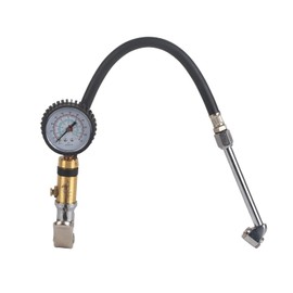 LiebeWH Tire Inflator with Pressure Gauge 1/4 Trunk Motorcycle Tire Tyre Pressure Dial Gauge Air Inflation Inflator Pump Gun