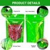 SixWeKit Green Smell Proof Mylar Bags 100 Pack, Stand Up