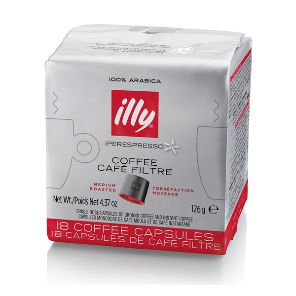 Illy Iper Coffee Cube Coffee Capsules Medium Roast 18 Capsules