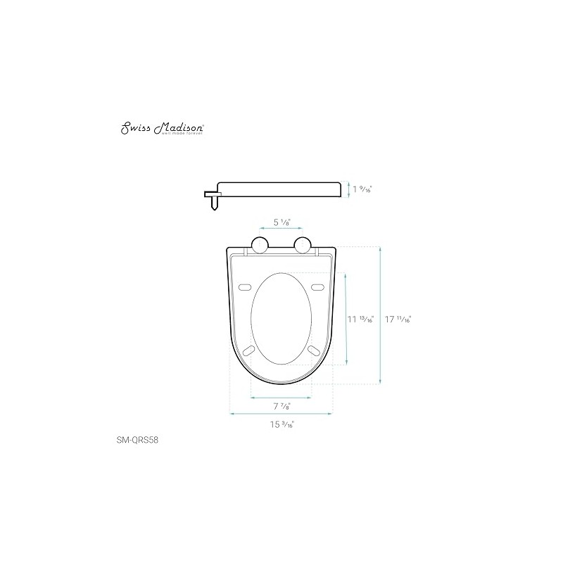 Swiss Madison Well Made Forever SM-QRS58, Quick-Release UF Seat for